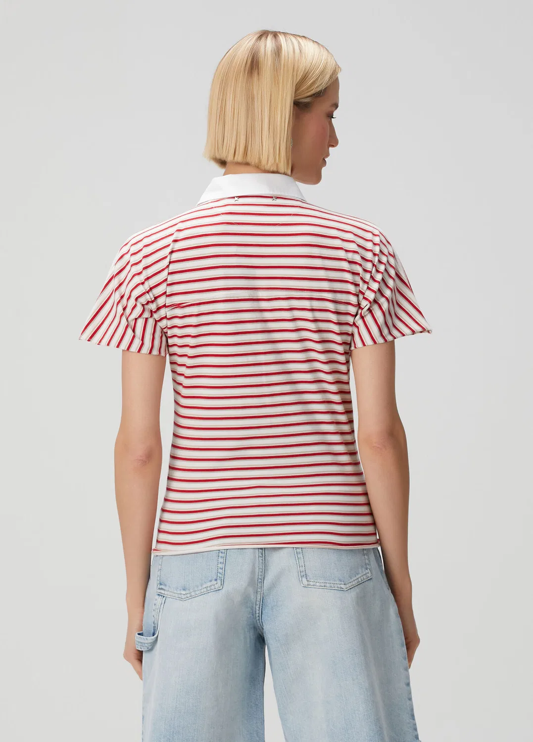 Polo T-shirt Golden Goose, Krem-Kirmizi — фото 4