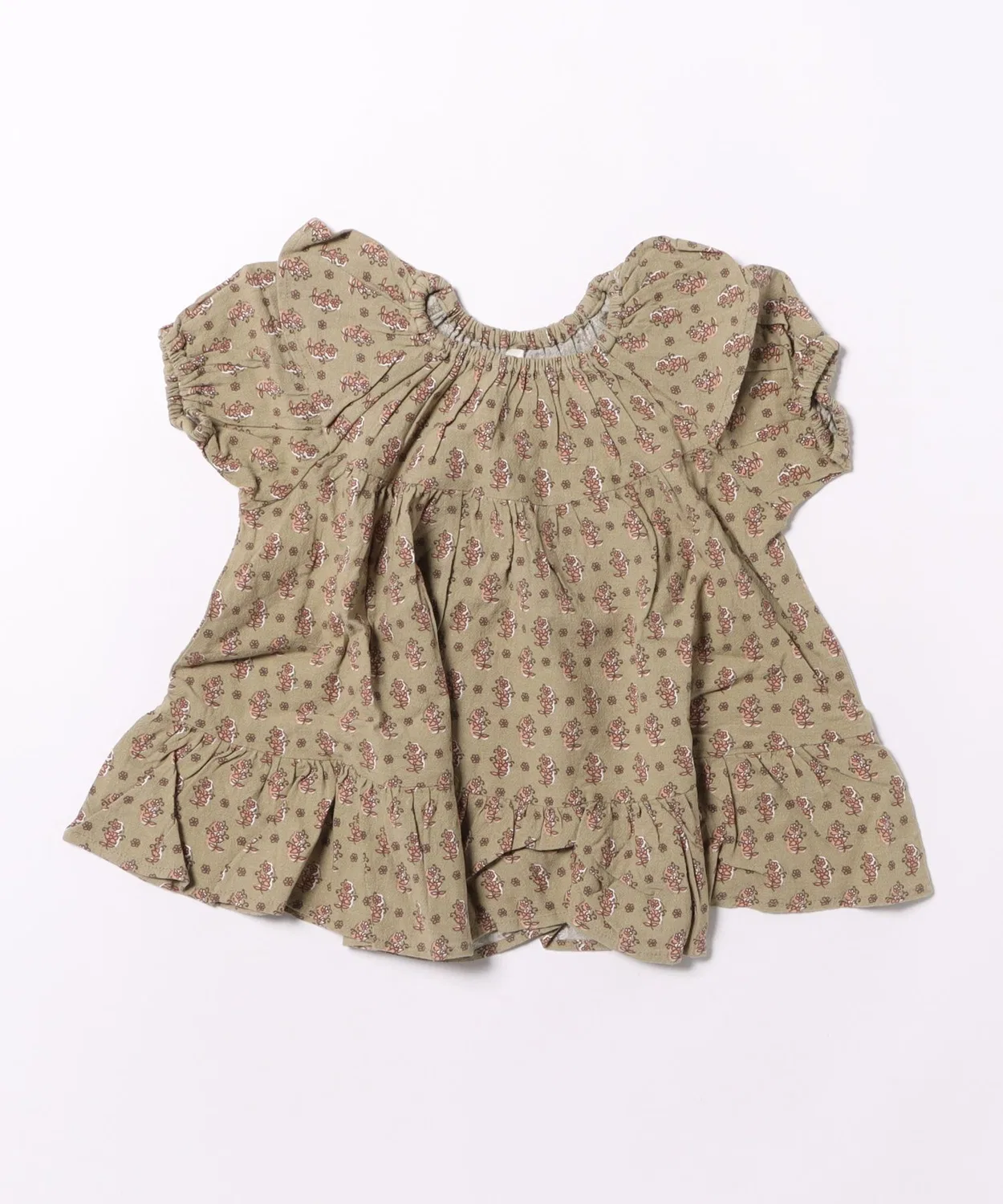 Детское платье с воланами Flower Block Rylee + Cru, Green