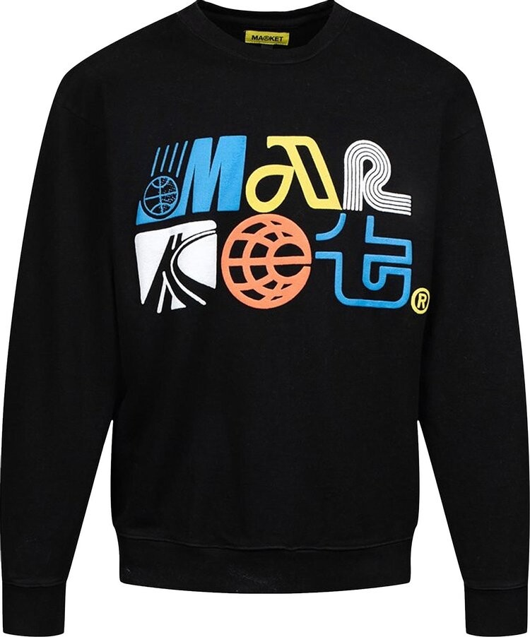 

Толстовка Market Air Puff Crewneck 'Black', черный