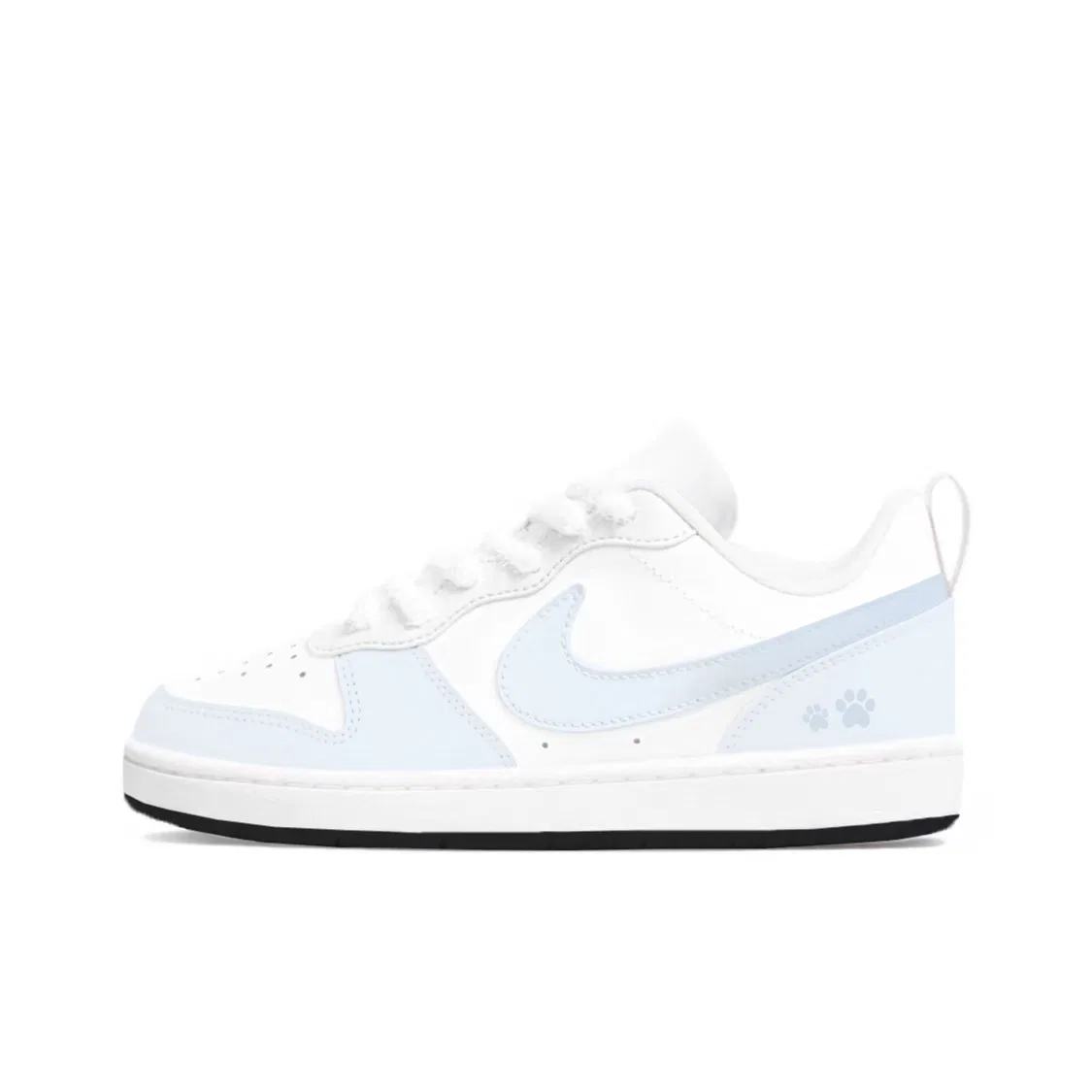 Скейтбордические кроссовки для детей, с низким верхом, Nike Court Borough, White Blue