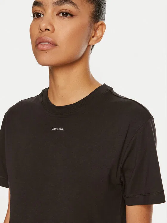 Футболка regular fit Nano Logo Calvin Klein, черный — фото 3