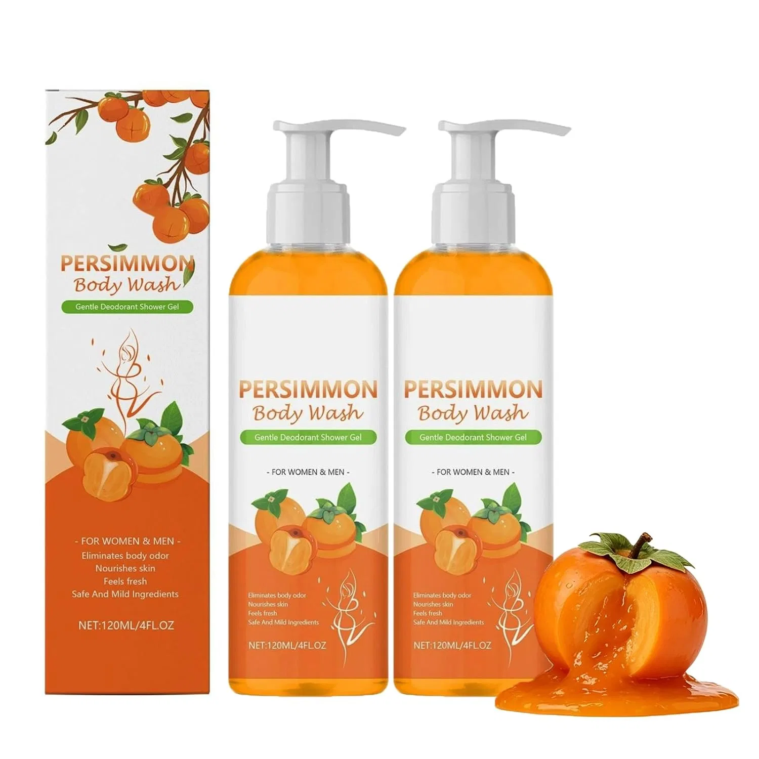 Гель для душа Persimmon Body Wash, Generisch, 2 шт., 120 мл, 2PC