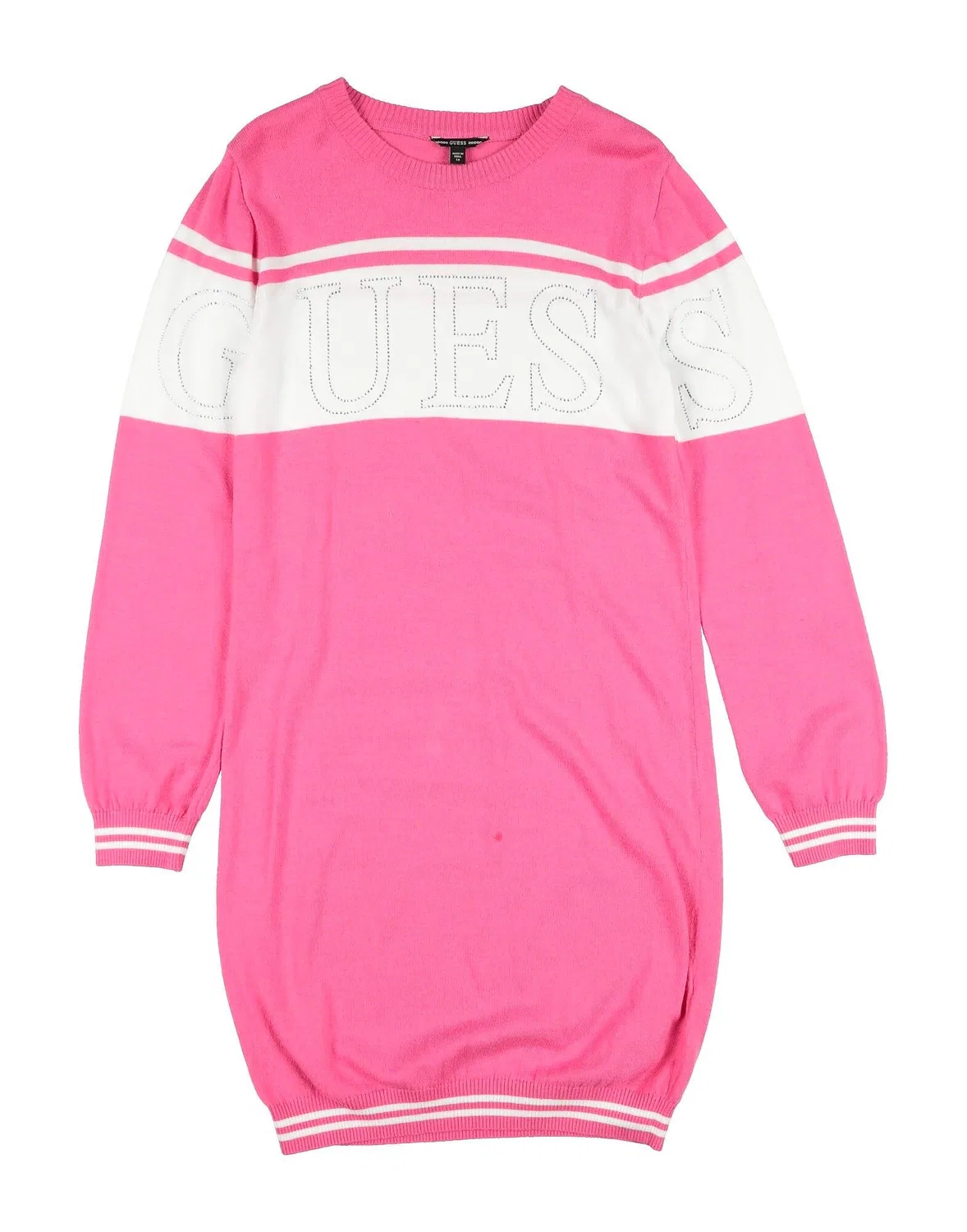 Детское платье для девочек с интарсией Guess, ярко-розовый