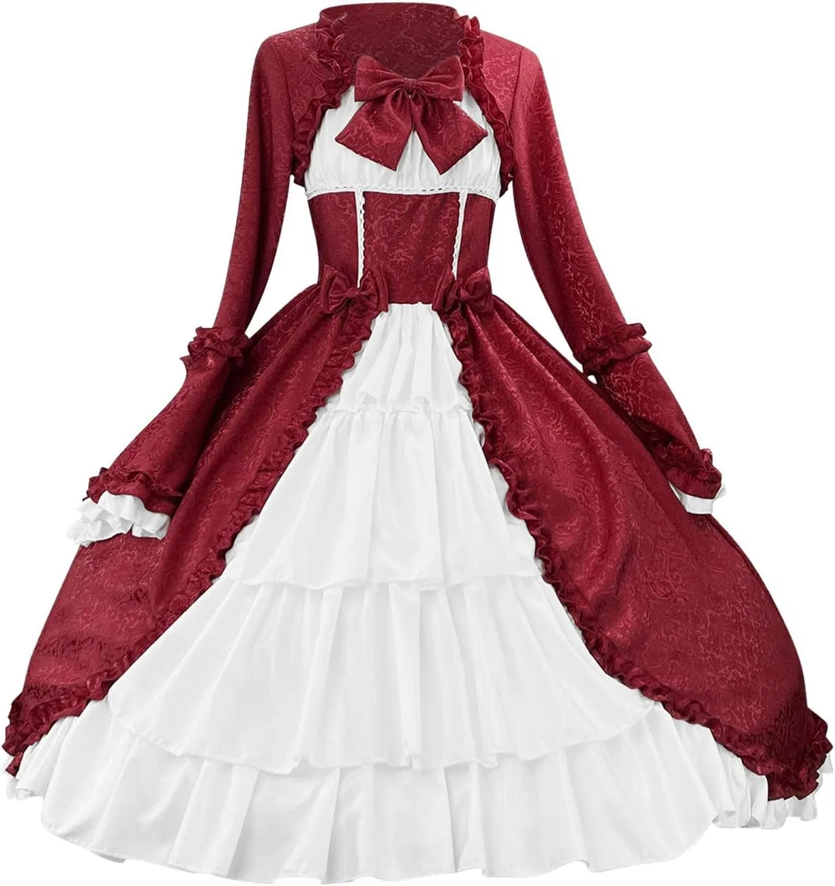 Женское винтажное платье макси Gothic Tea Party Cocktail, Red