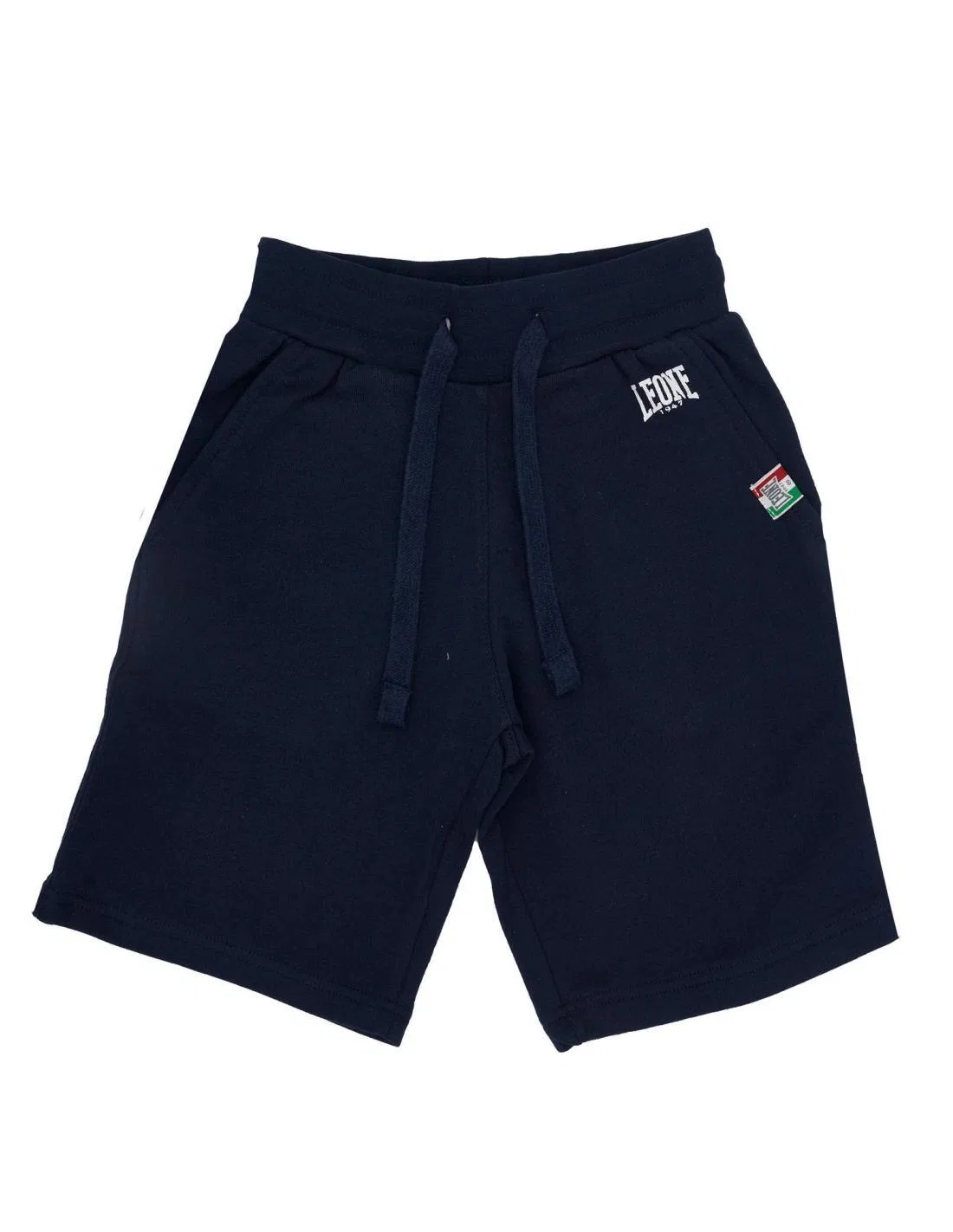 Детские шорты из флиса с принтом Basic-Fleece-Bermudashorts mit kleinem Logo Leone 1947 Apparel, Navyblau