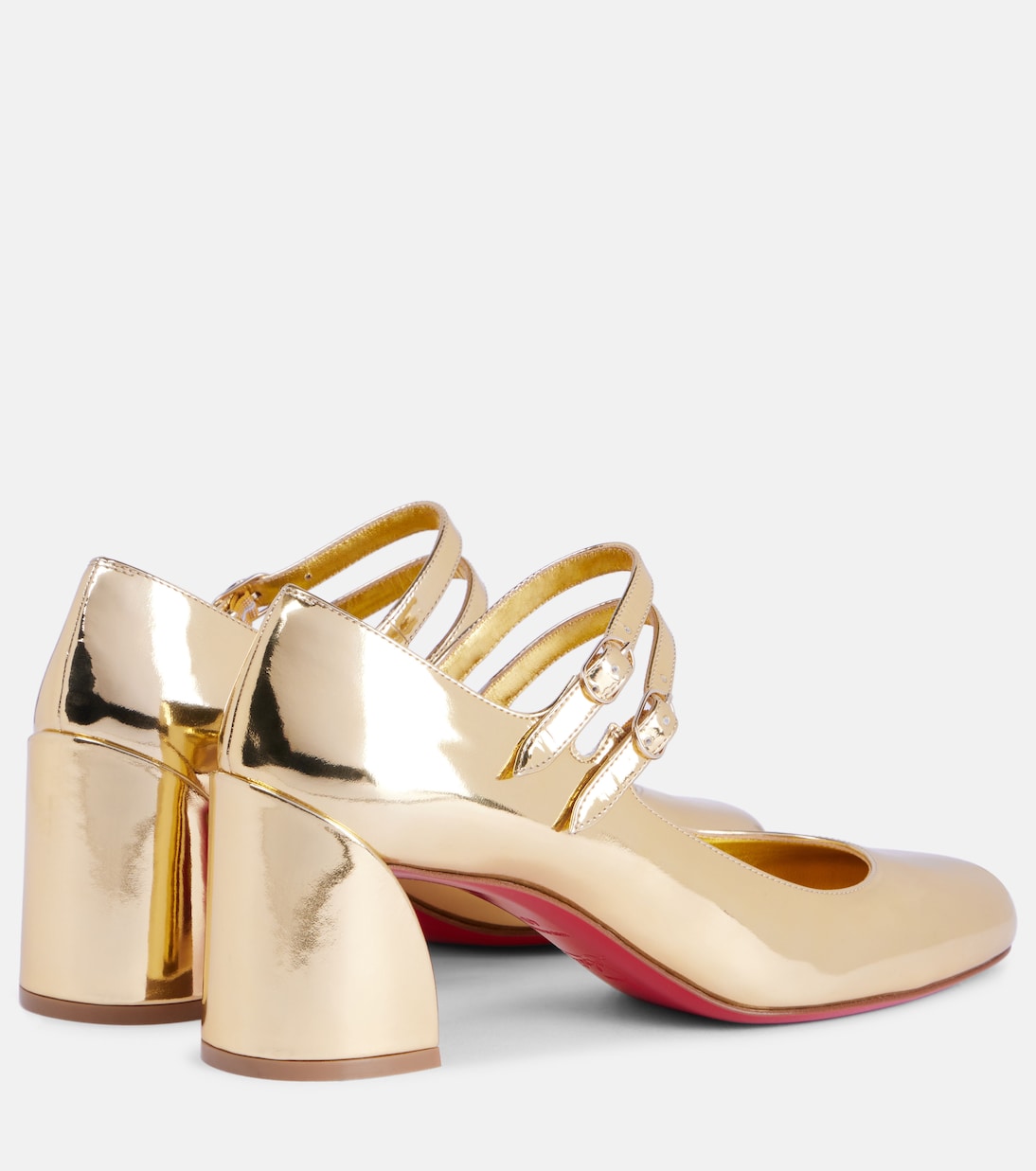 Туфли Mary Jane из зерненой кожи Miss Jane Christian Louboutin, золотой — фото 2