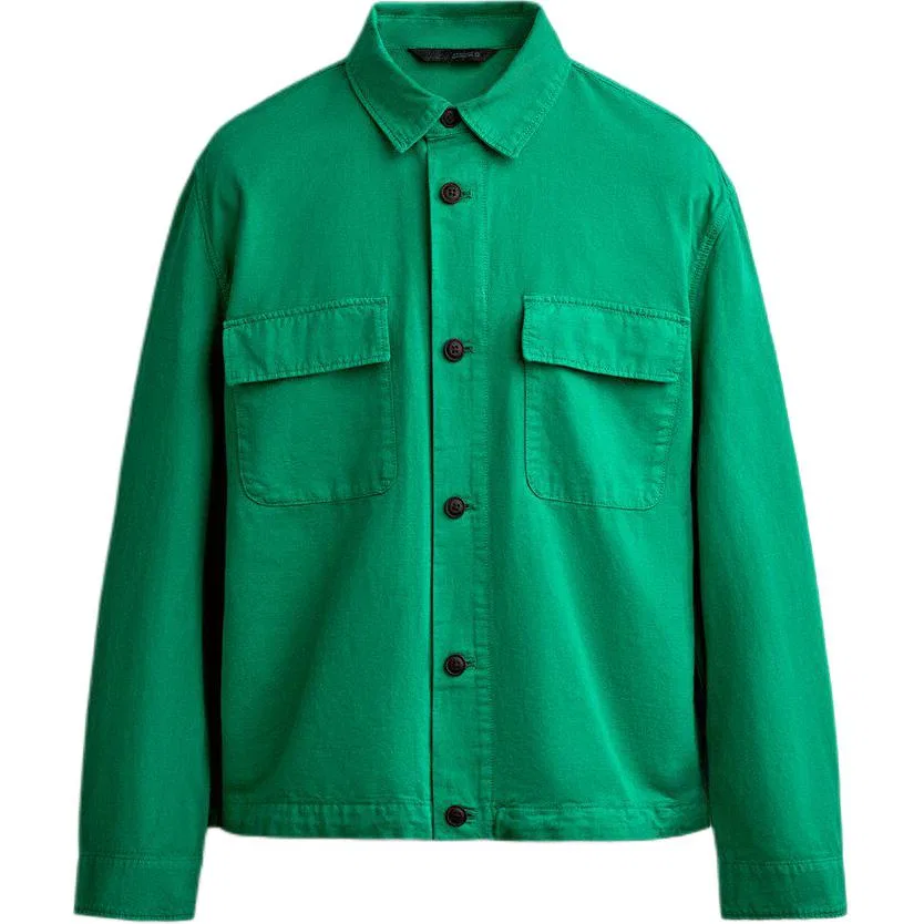 Мужская рубашка с лацканами Green ZARA, Green
