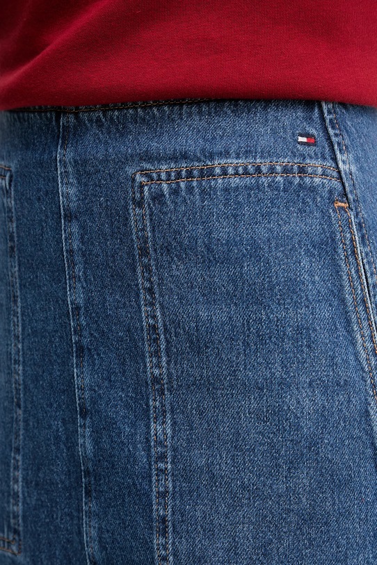 Джинсовая хлопковая юбка Tommy Hilfiger, синий — фото 4