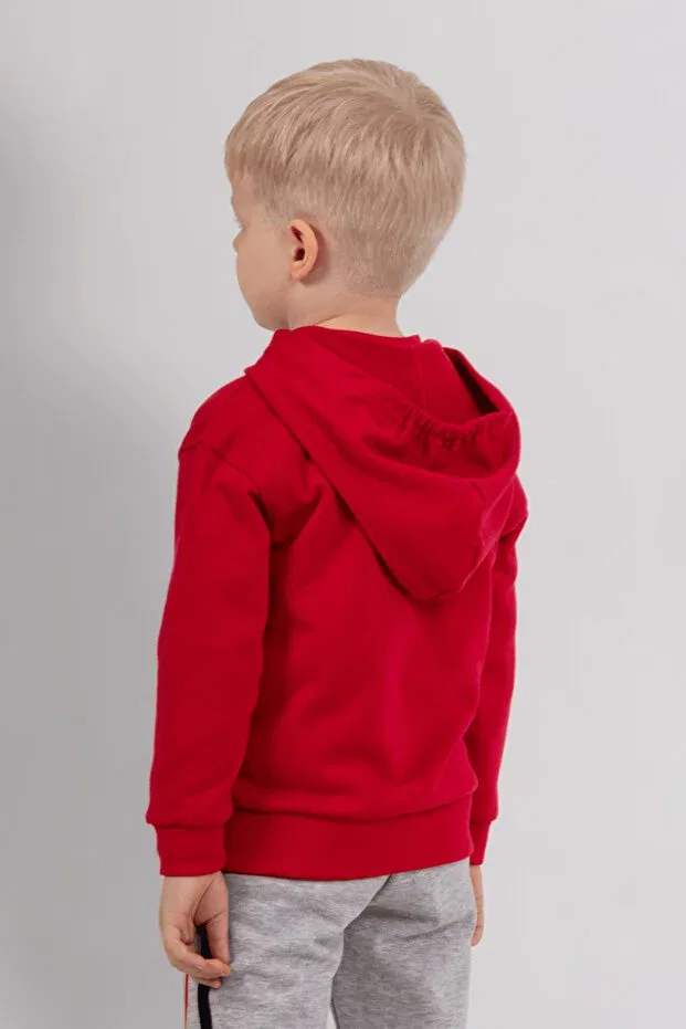 Детский кардиган для мальчиков с капюшоном Dmb Boys & Girls, Red — фото 3