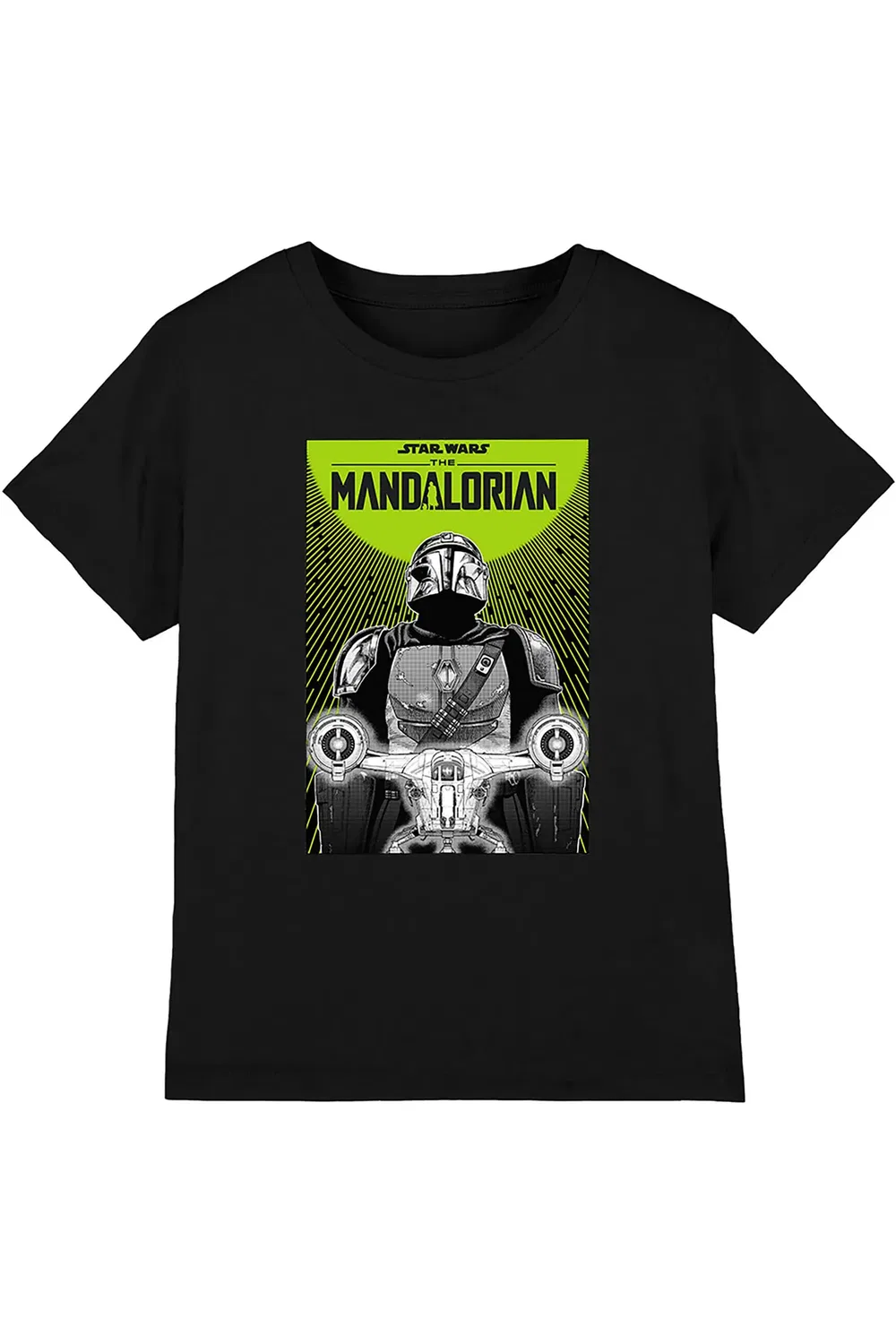 Детская футболка с принтом Razor Crest Star Wars - The Mandalorian, Black