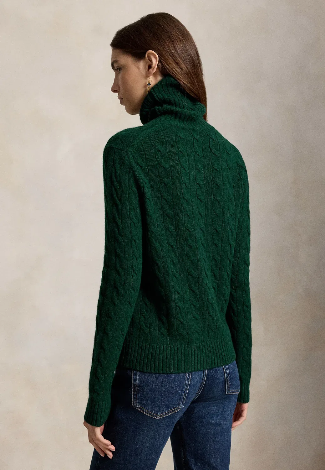 Свитер с высоким воротником из шерсти и кашемира Polo Ralph Lauren, College Green — фото 3
