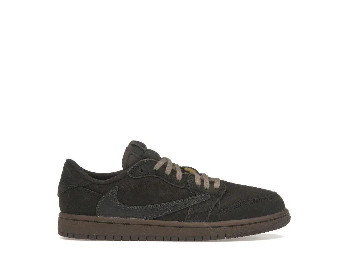 Детские кроссовки Lifestyle с принтом Jordan 1 Retro Low OG SP Travis Scott Velvet Brown, Dark Mocha/Black/Velvet Brown
