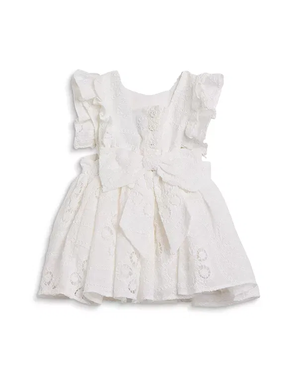 Детское платье для девочек с вышивкой Annie Flower Bardot Junior, Orchid White — фото 4