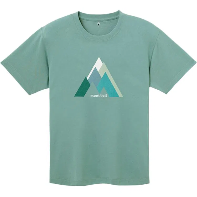 Детская быстросохнущая футболка MONTBELL, Light Blue