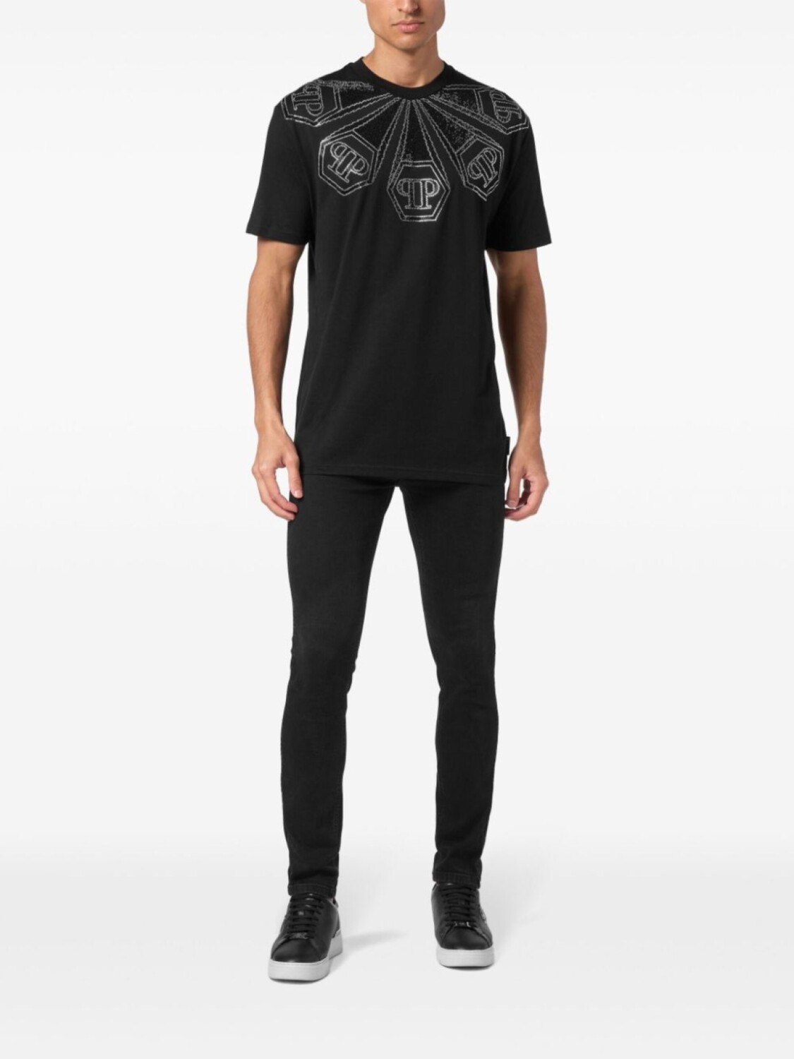 

Philipp Plein футболка SS Hexagon, черный