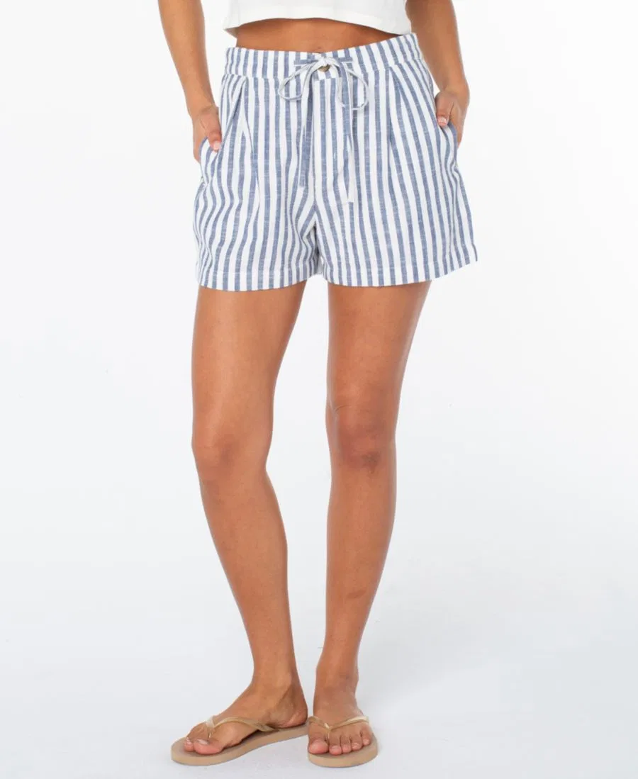 Шорты с завязкой и принтом в полоску Mavericks Pinstripe Roxy, Blue Horizon/Jail Bird