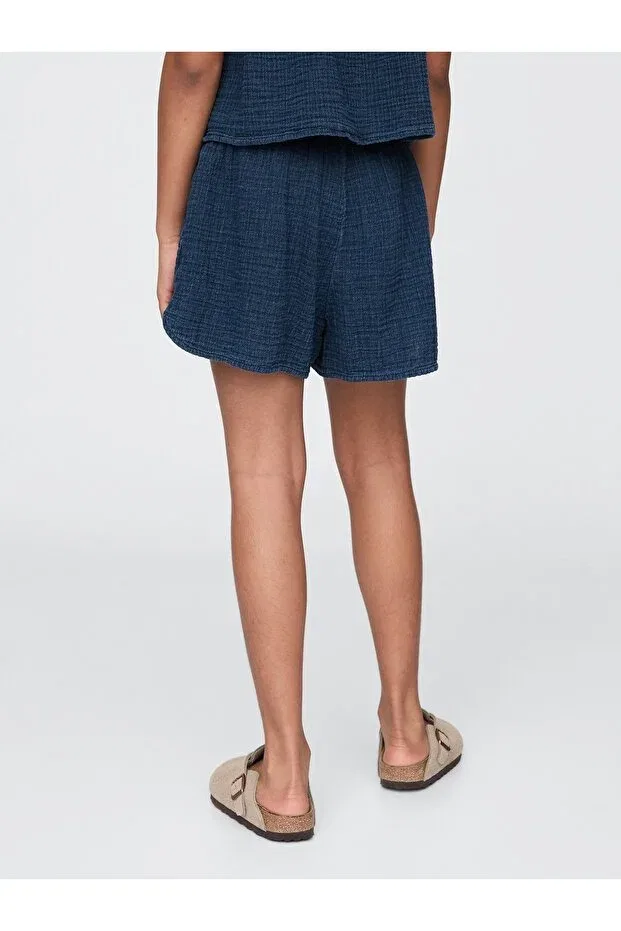 Детские шорты для девочек джинсовые Gap, Navy Blue-000 — фото 3