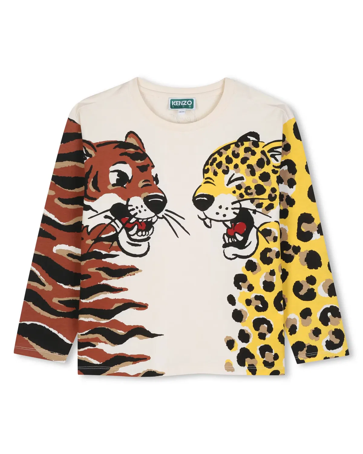 Детская футболка с длинным рукавом с принтом Kenzo Kids, Marrón Claro