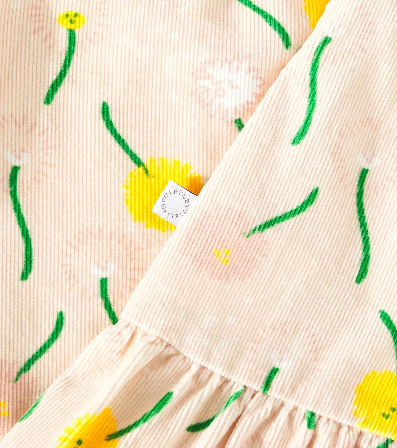 Детское платье из набивного хлопка Stella McCartney Kids, розовый — фото 3