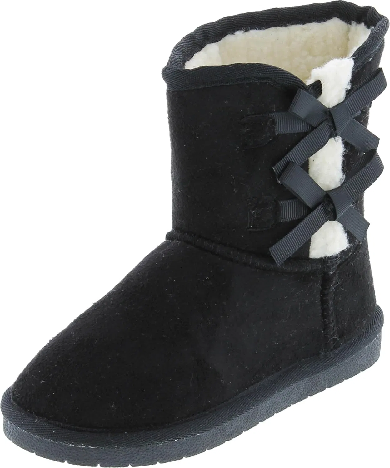 Детские сапоги для девочек с отделкой из овчины Forever Link, Black