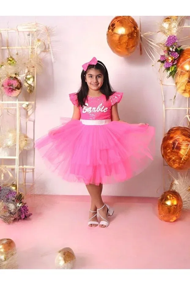Детское платье для девочек с пайетками Katkat Girl's Tutu Dress Ahsenimbebe, Pink