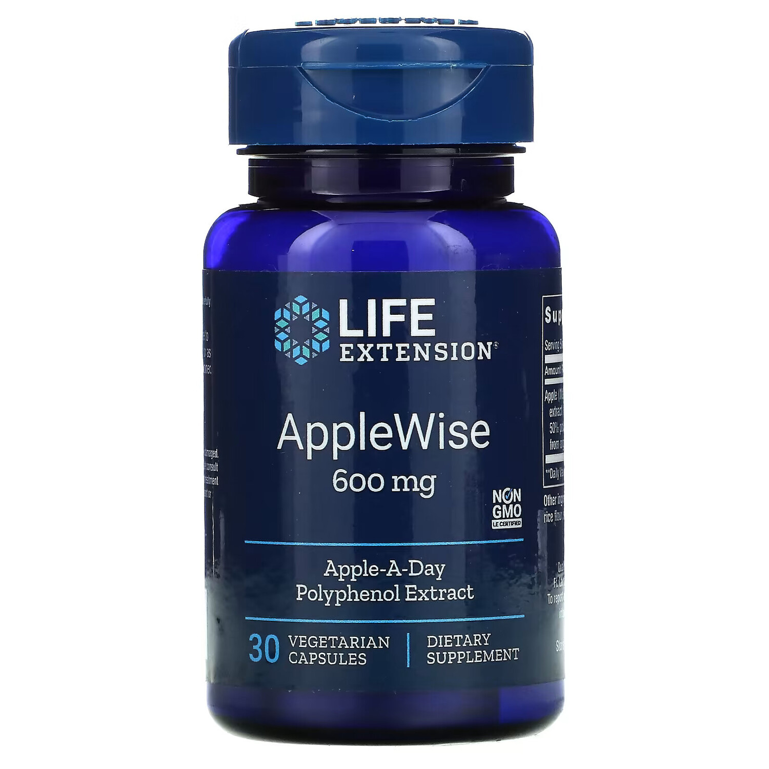

Life Extension, AppleWise, 600 мг, 30 растительных капсул
