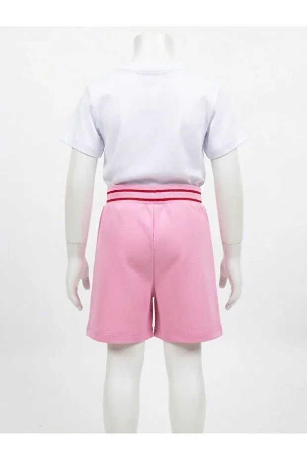Детские шорты-юбка для девочек с принтом Benetton, Pink — фото 2