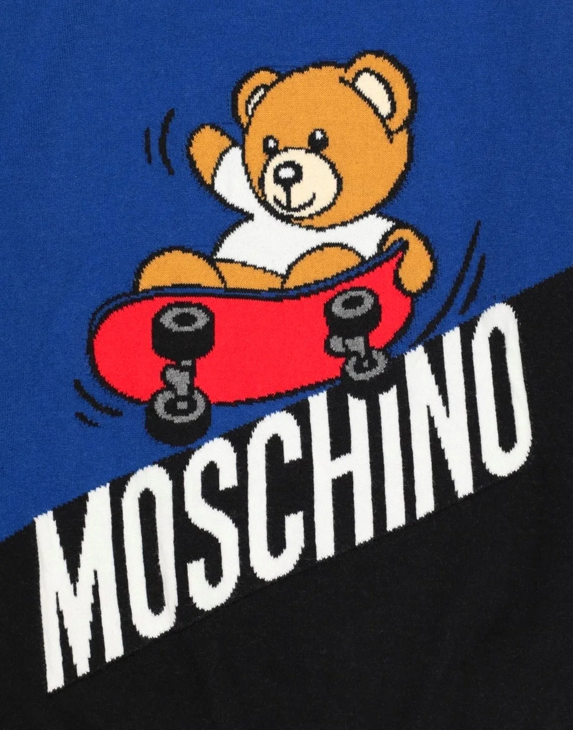 Детский джемпер с принтом Moschino Teen, синий — фото 3