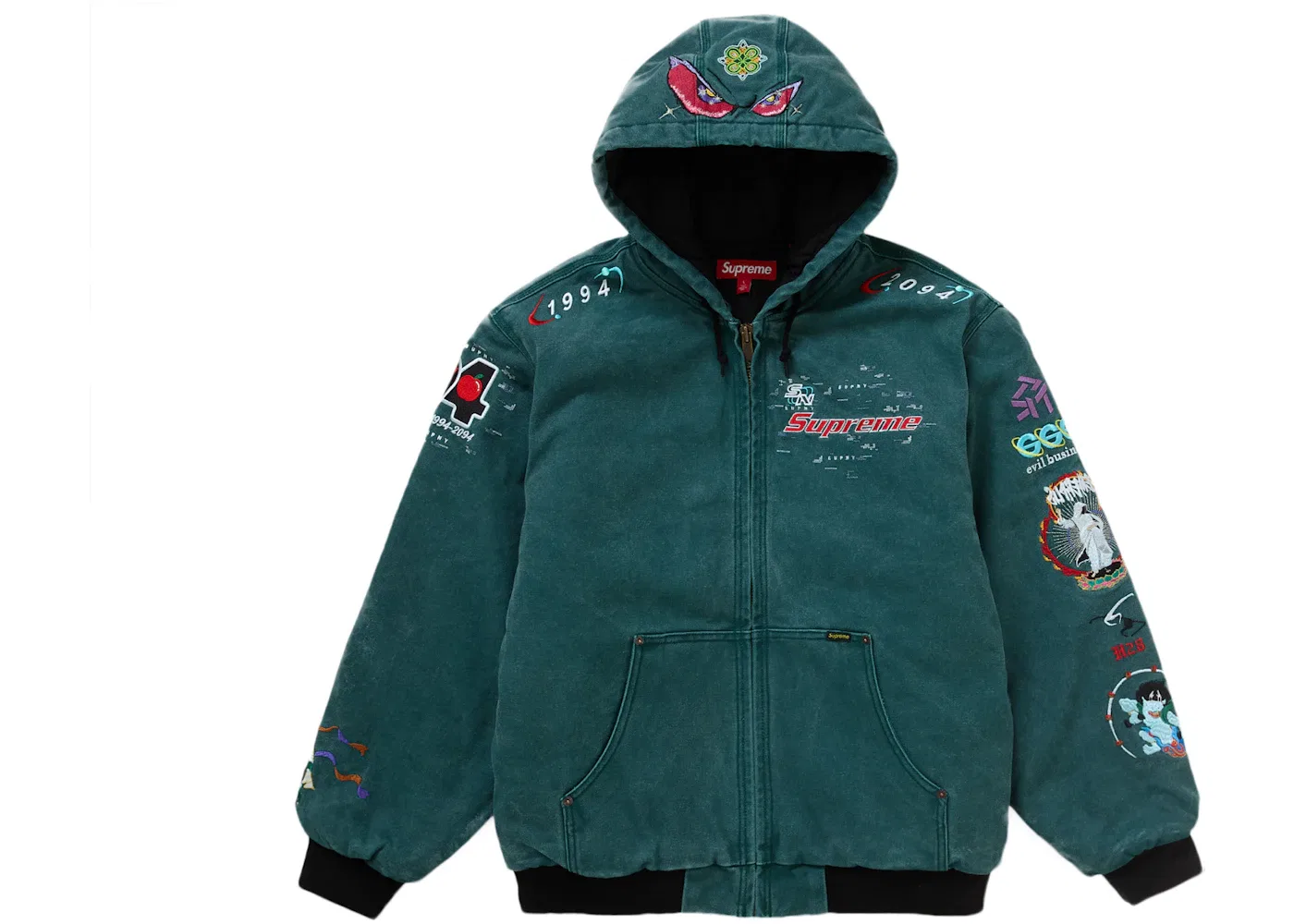 Мужская куртка с капюшоном Supreme AOI Hooded Work Jacket, Teal