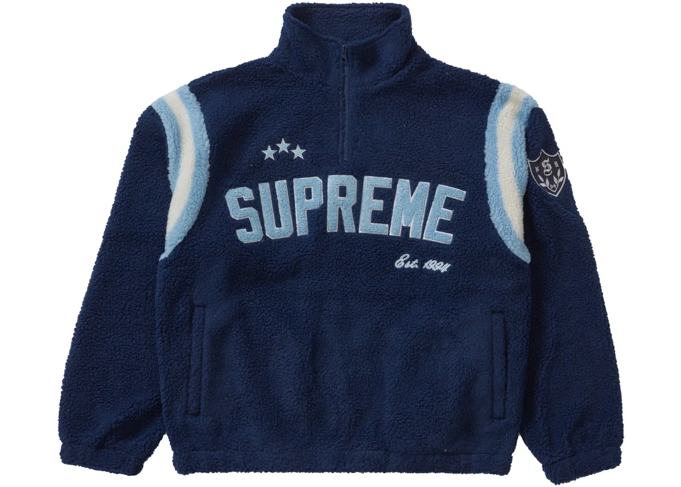 Мужской флисовый пуловер на молнии Supreme Arc Half Zip, Navy