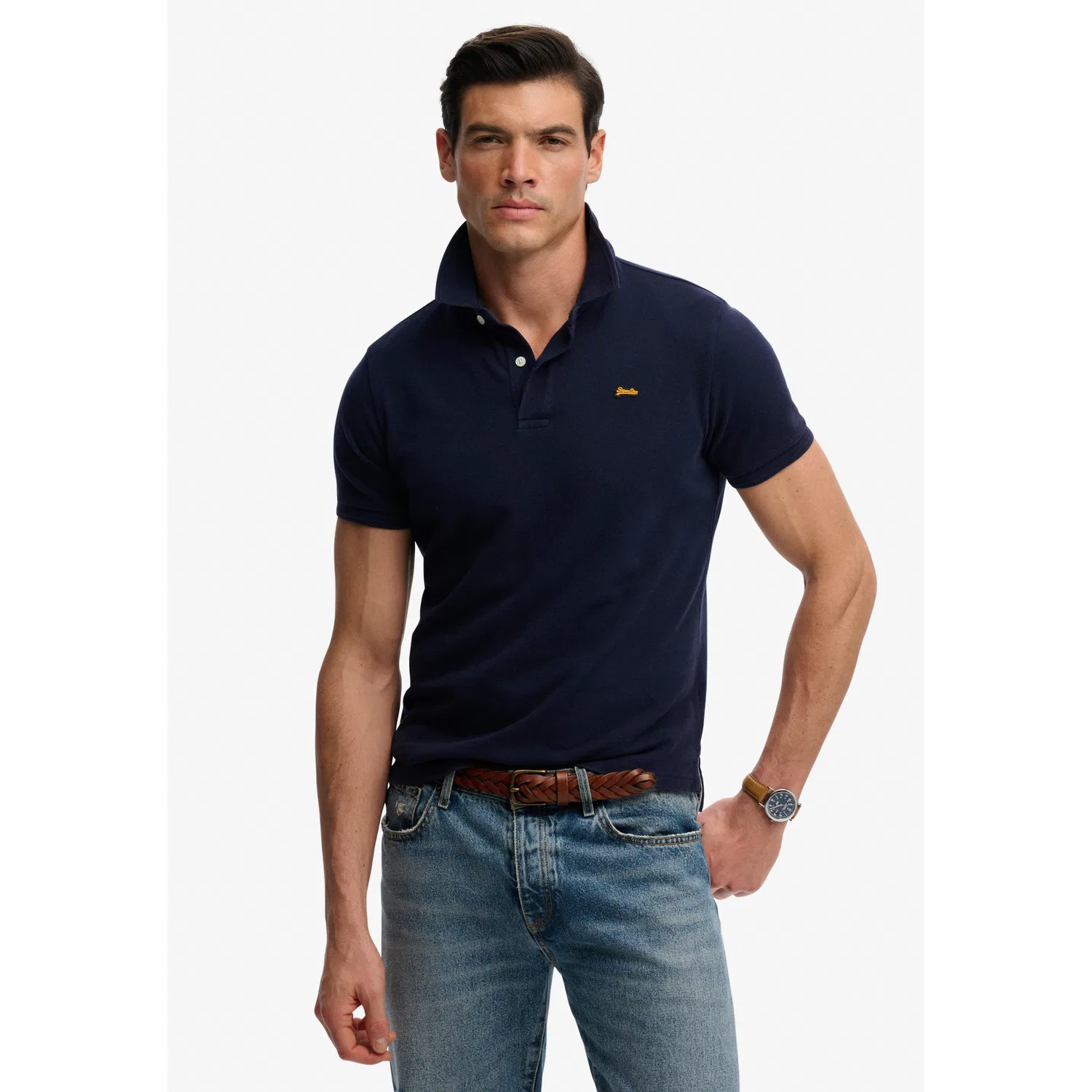 Мужское поло с короткими рукавами Classic Pique Polo Superdry, Rich Navy