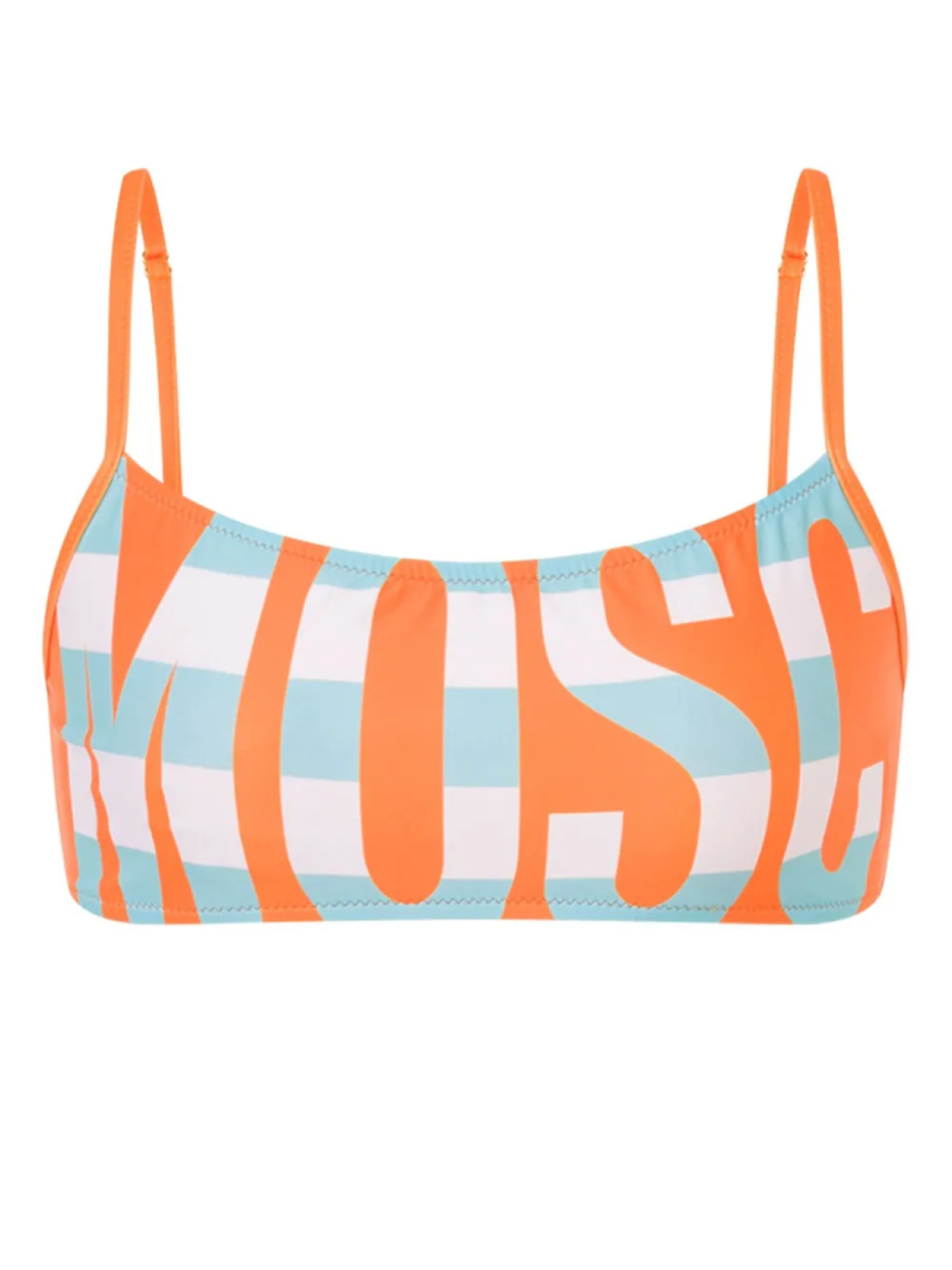 

Moschino топ бикини с логотипом, оранжевый
