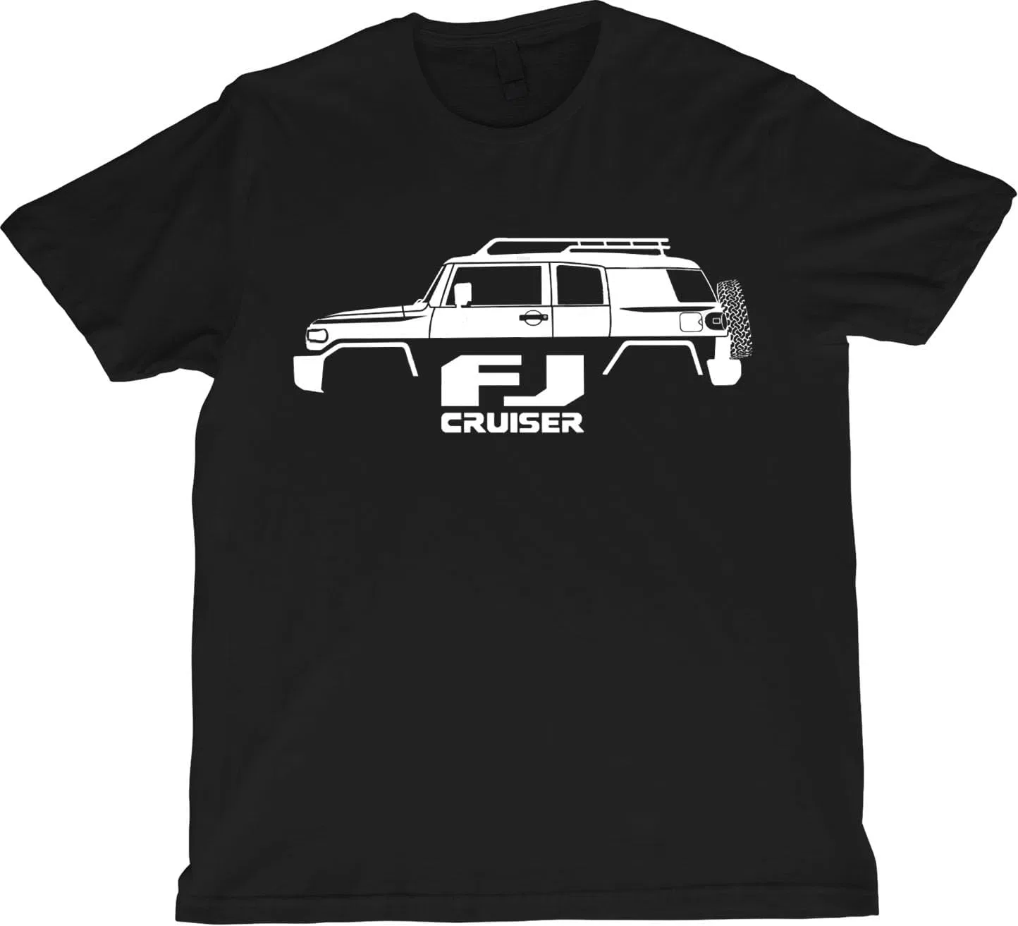 Футболка с принтом FJ Cruiser Silhouette, Black