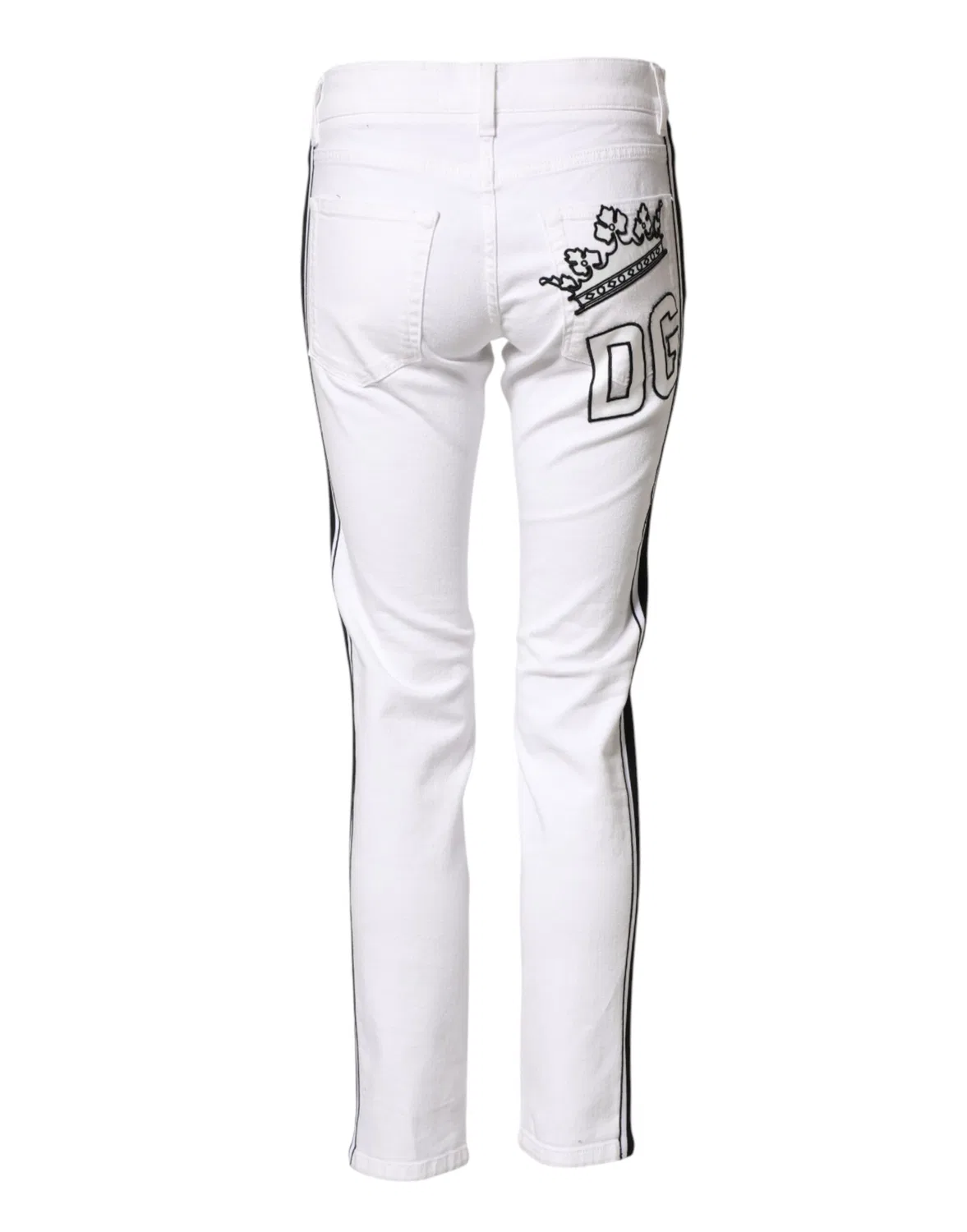 Мужские джинсы скинни из хлопка с эластаном Skinny jeans Dolce & Gabbana, White — фото 3