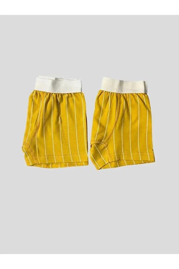Детские для мальчиков трусы-боксеры с принтом Elmas Kids, Yellow — фото 3