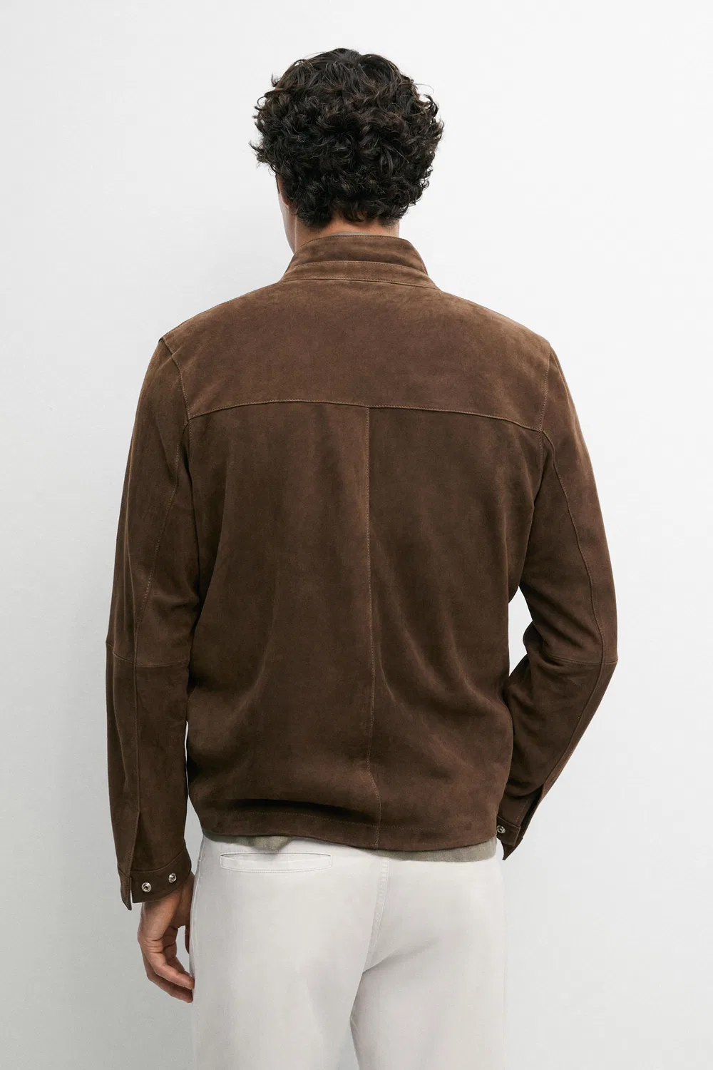 Куртка Massimo Dutti Suede With Pocket Details, коричневый — фото 4