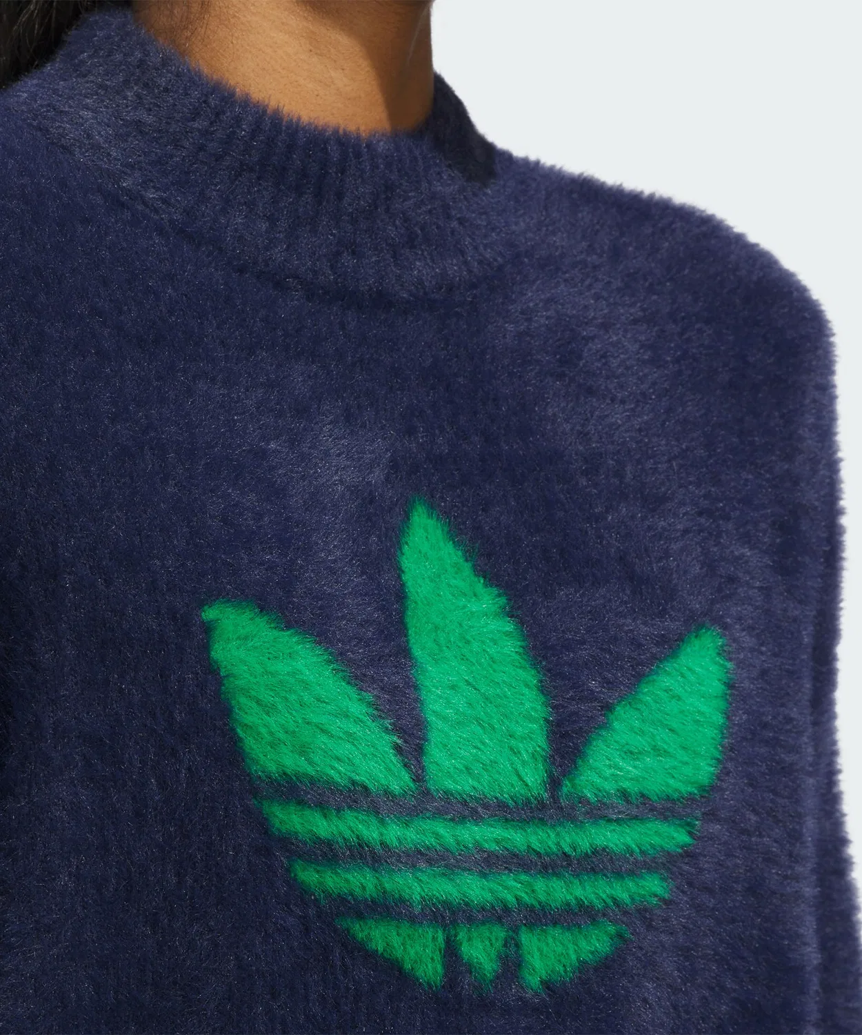 Женский свитшот с длинным рукавомOriginals Trefoil Adidas, Navy — фото 4