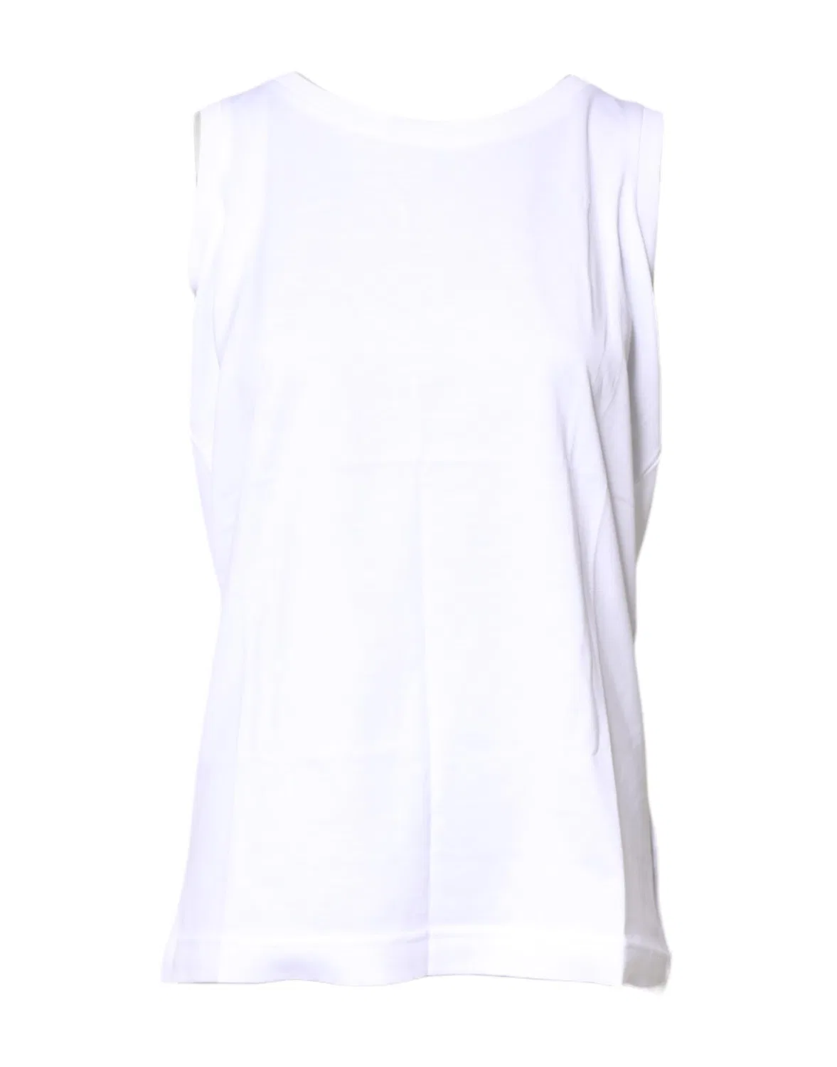 Женская футболка без рукавов с круглым вырезом Dolce & Gabbana, White — фото 2