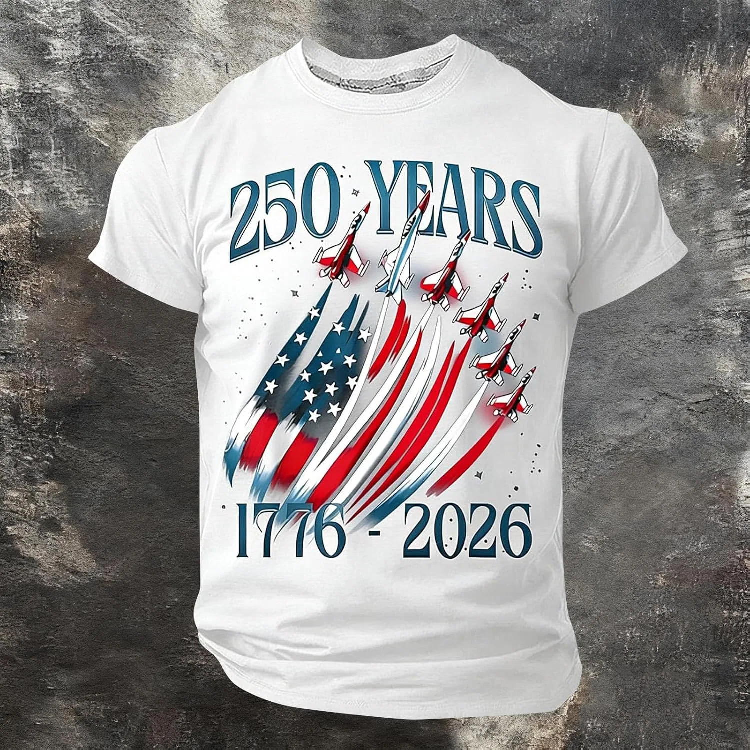 Мужская футболка с американским флагом Patriotic Tees, A-white — фото 2