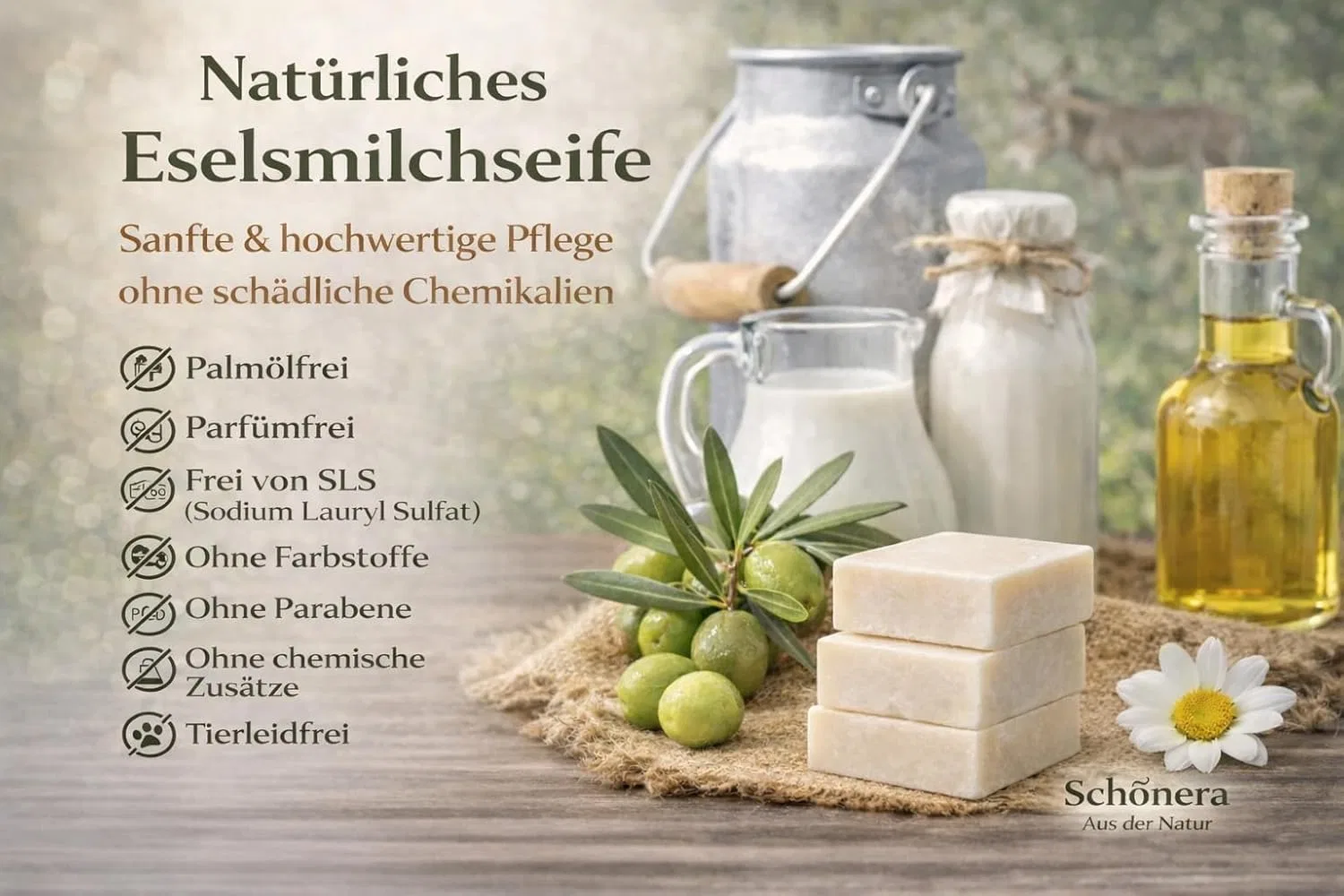 Натуральное мыло ручной работы Anti-Aging, Schönera, набор 5 шт 600 г, Натуральный — фото 2