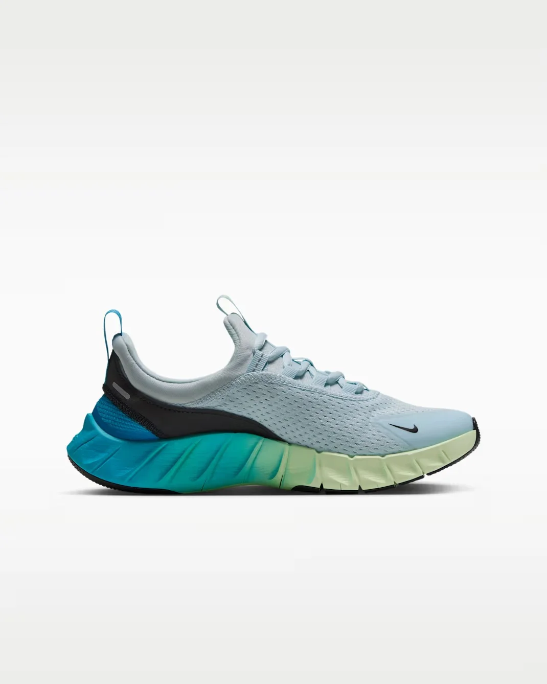 Кроссовки подростковые Nike Free Ride, светло-голубой/черный — фото 2