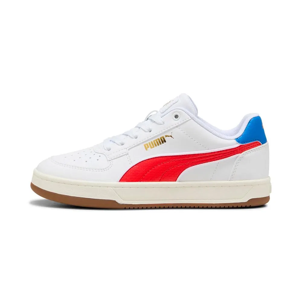Детские кроссовки для мальчиков ретро-дизайн PUMA Caven 2.0 Retro Jr PUMA PUMA White All Time Red Rubber — фото 4