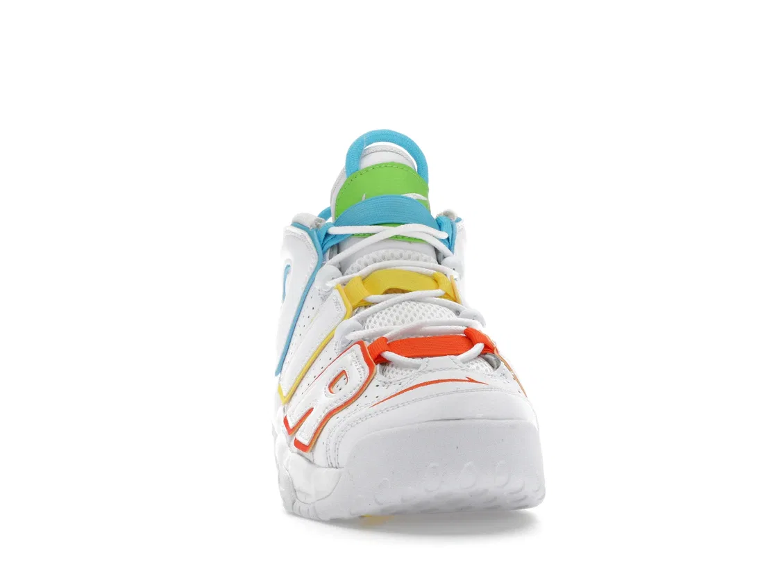 Детские кроссовки Lifestyle Nike Air More Uptempo, White/Opti Yellow/Safety Orange/Baltic Blue — фото 2