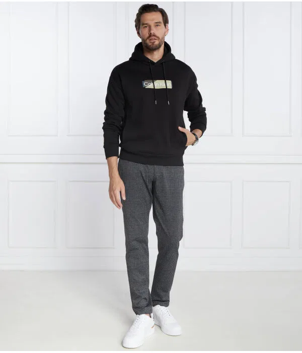 Мужское худи с логотипом Layered Gel Logo Calvin Klein, черный — фото 2