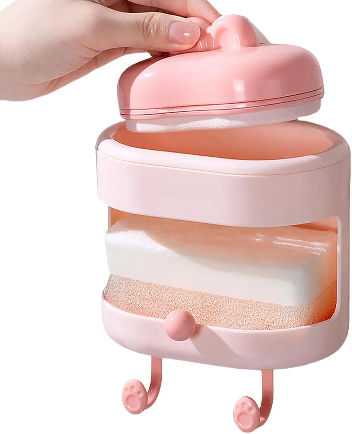Двусторонняя щетка для тела с мыльницей, Ghjkldha, 100 г, Rose
