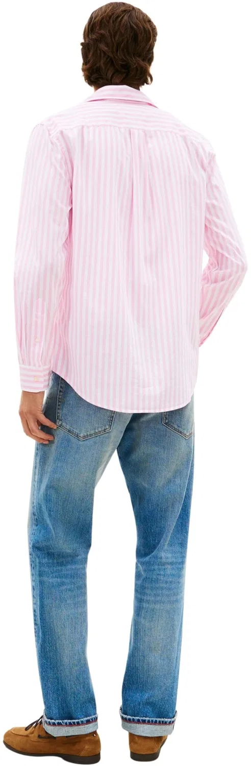 Мужская рубашка классического кроя Flex Poplin Tommy Hilfiger, Pink (Classic Pink / Stripe) — фото 3