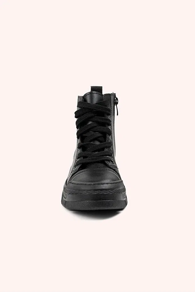 Детские ботинки для девочек на толстой подошве Panço, Black — фото 2