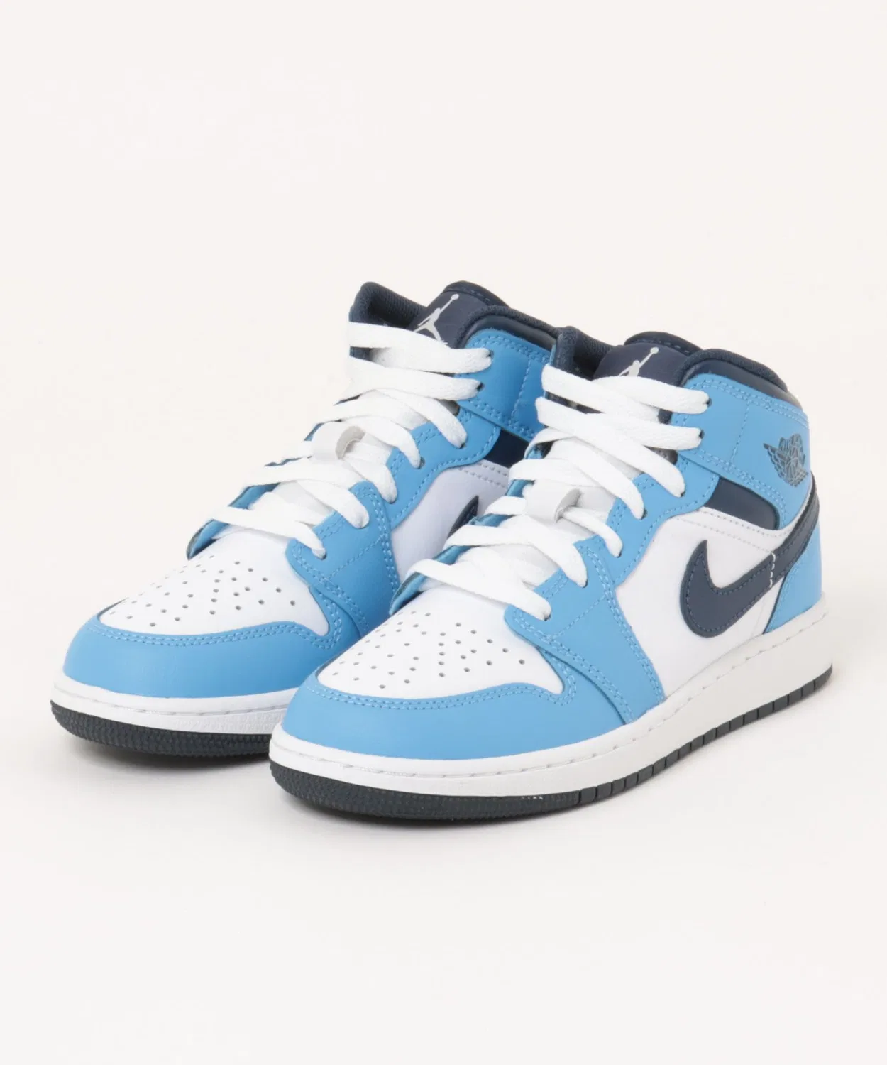 Детские кроссовки с кожаным верхом Air Jordan 1 MID GS JORDAN BRAND, Blue