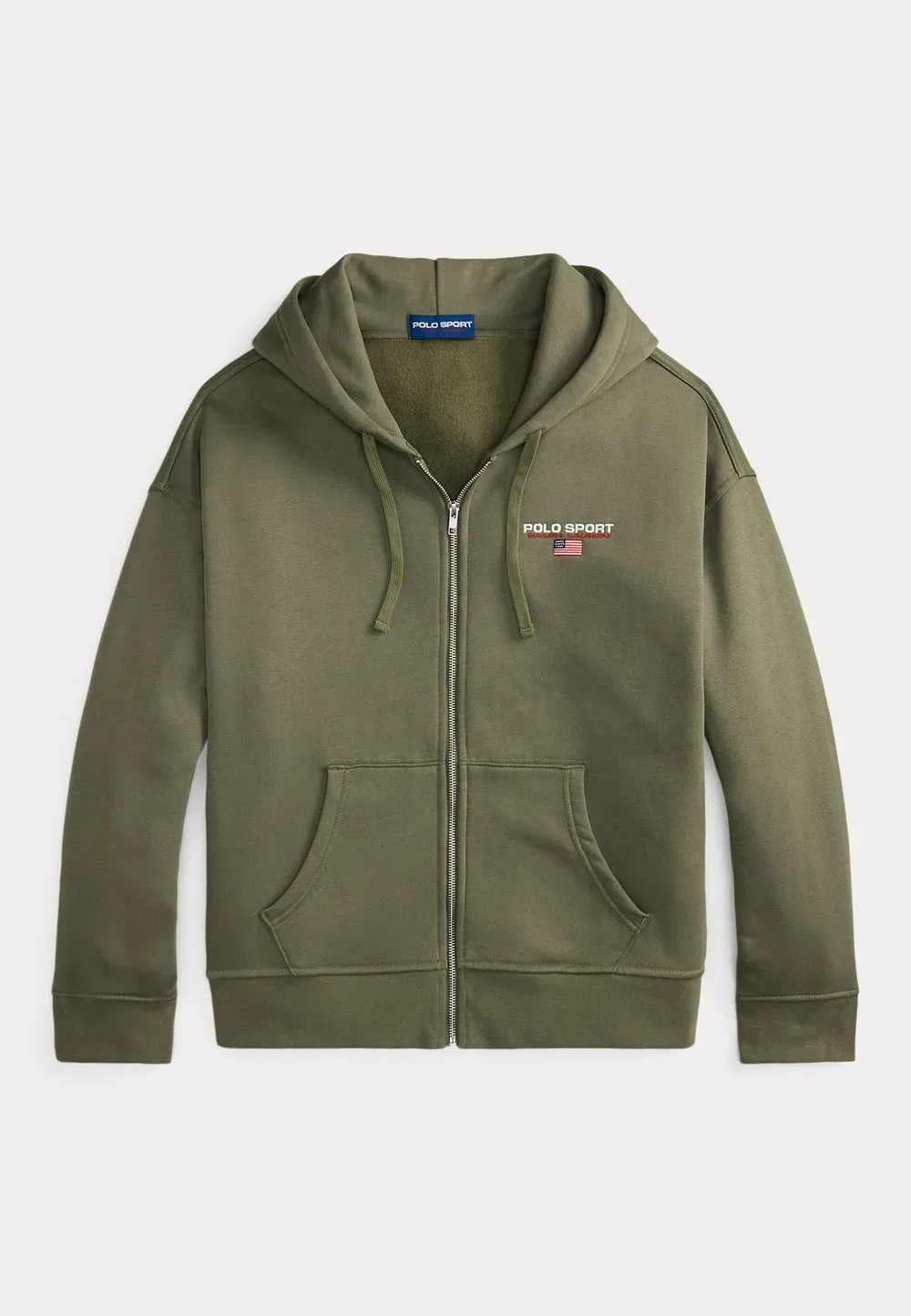 Толстовка-Поло свободного кроя, спортивная, унисекс, на молнии Polo Ralph Lauren, Cruise Olive — фото 4