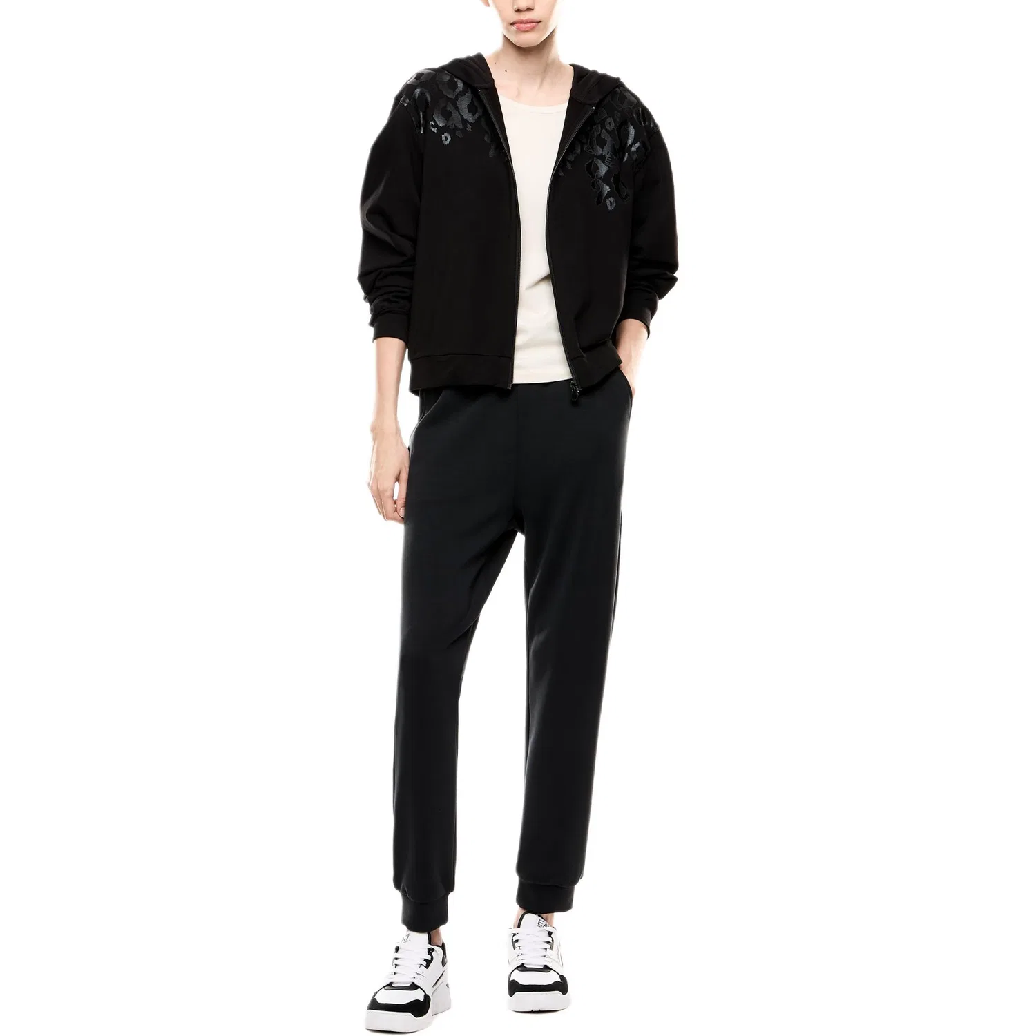Футболка женская Regular, EA7, Emporio Armani, Beige — фото 3